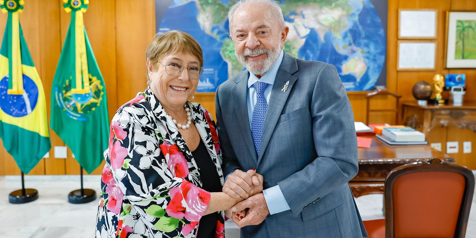 Lula recebe Michelle Bachelet e reafirma apoio para ela chefiar ONU